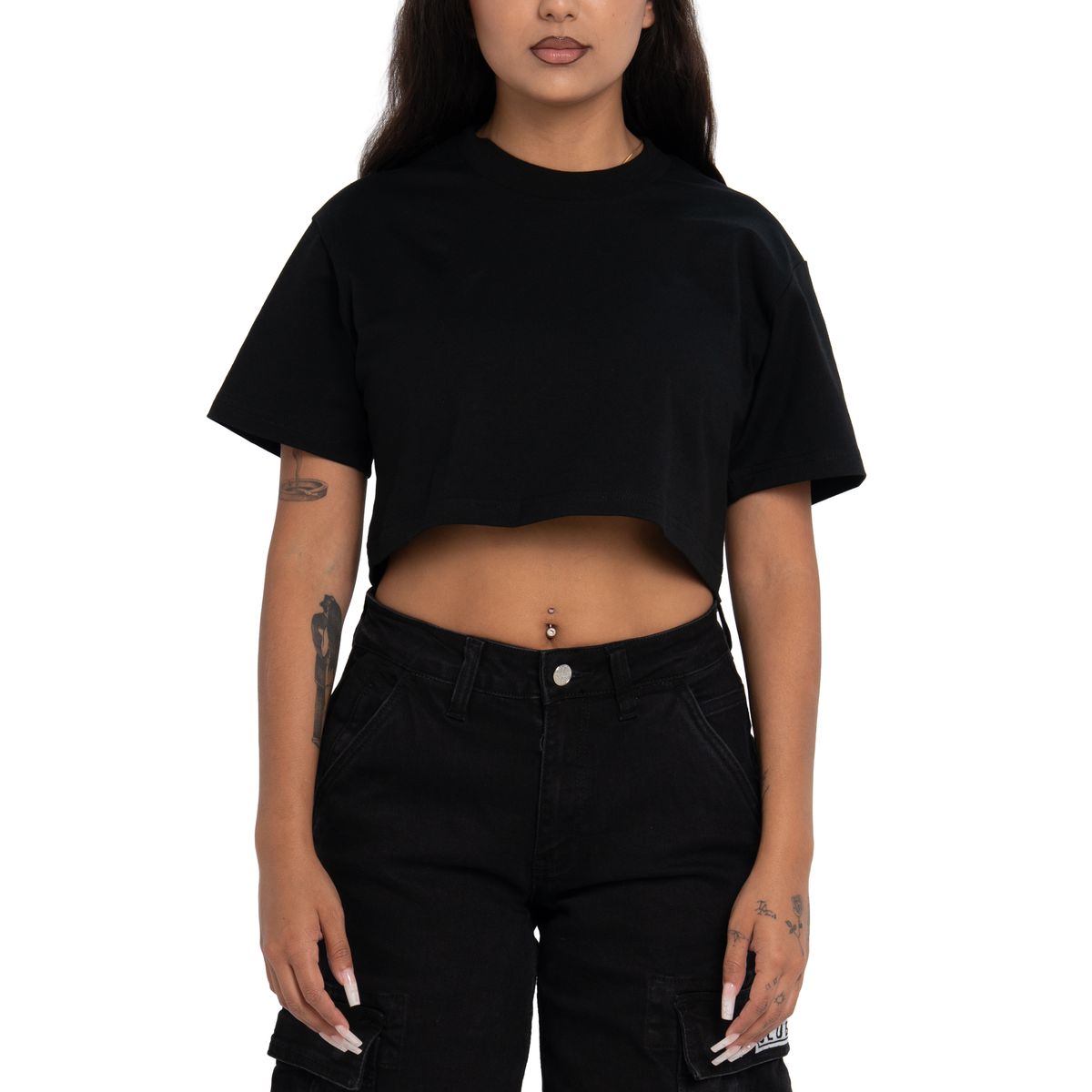Pro Club Women's Heavyweight Short Sleeve Crop Top