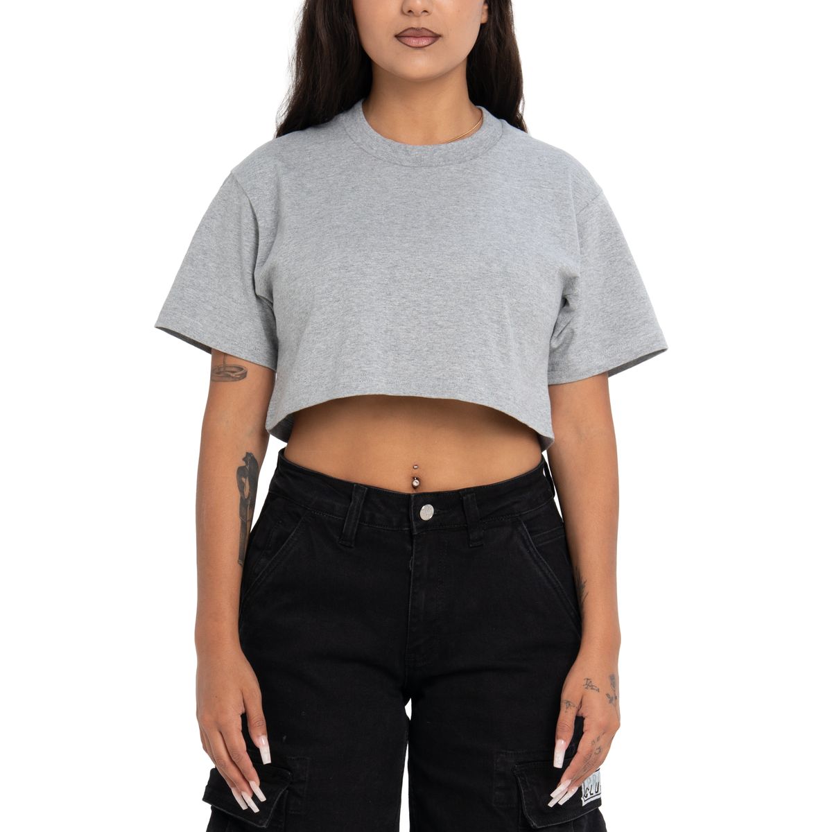 Pro Club Women's Heavyweight Short Sleeve Crop Top