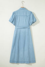 Shiloh Bubble Sleeve Long Dress