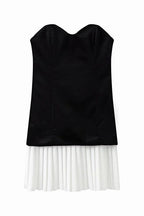 Strapless black Velvet Dress