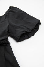 Malaysia Ruched Puff Sleeve Romper