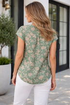 Bethany Pleated Short Sleeve Blouse-1