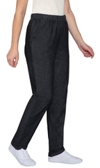 Women's Lightweight Pull-On Denim Jeans with Elastic Waist – Relaxed Fit Stretch Jeans for Casual Everyday Wear