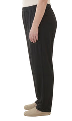 Women's Knit Pull on Pants - Cotton Blend with Flat Front waistband