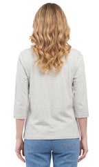 Women's 3/4 Sleeve Crew Neck Top – Comfortable Jer