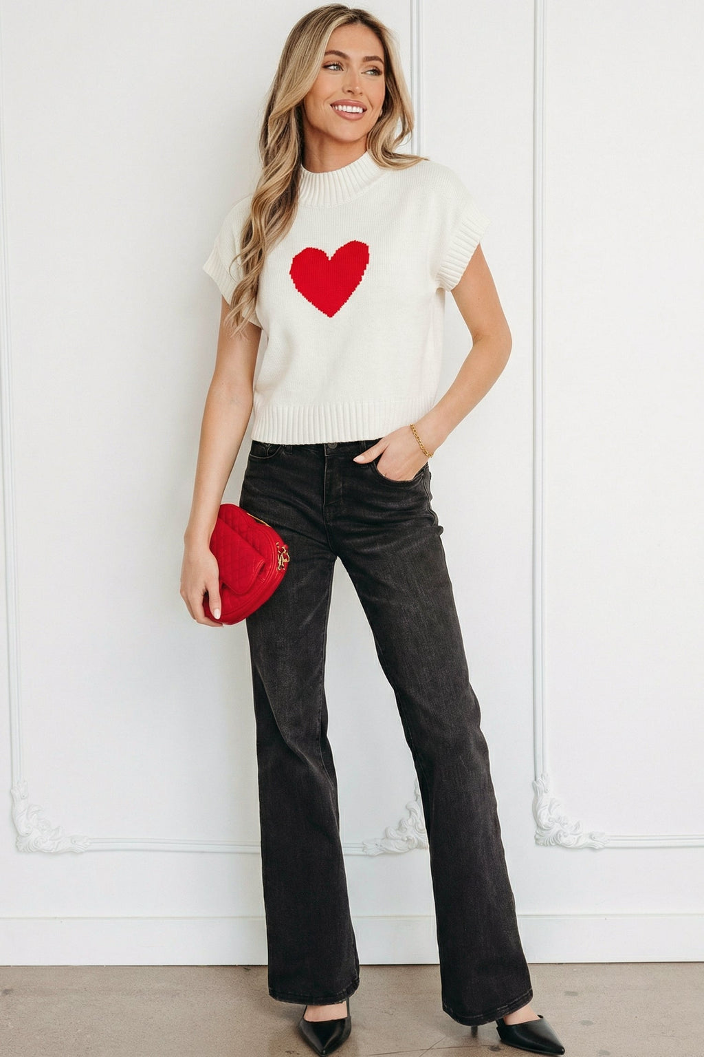 Adele Cropped Short Sleeve Sweater