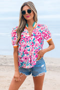 Gianna Floral Short Sleeve Blouse-0
