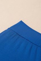 Ribbed Knit Tankini & Skort Swimsuit Set
