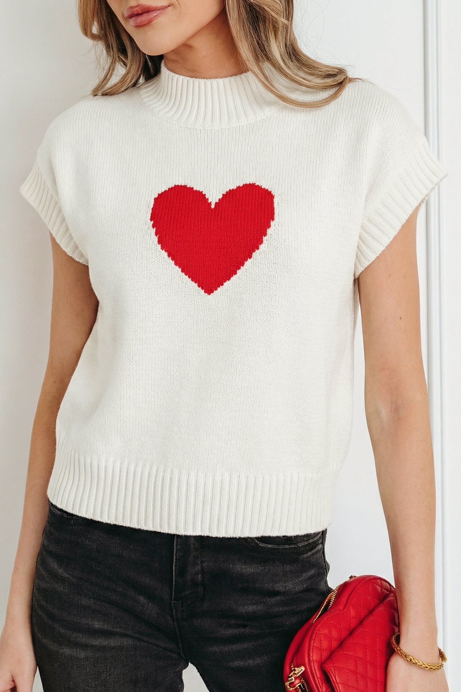 Adele Cropped Short Sleeve Sweater