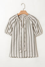Lorelai Tie Short Sleeve Blouse-0