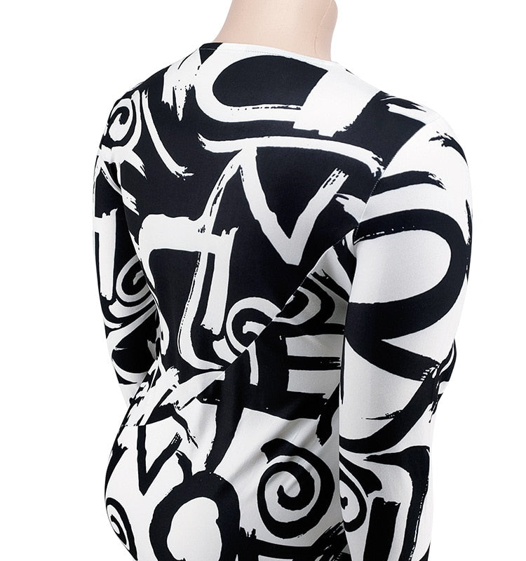 Large Spring New Long Sleeve Dress