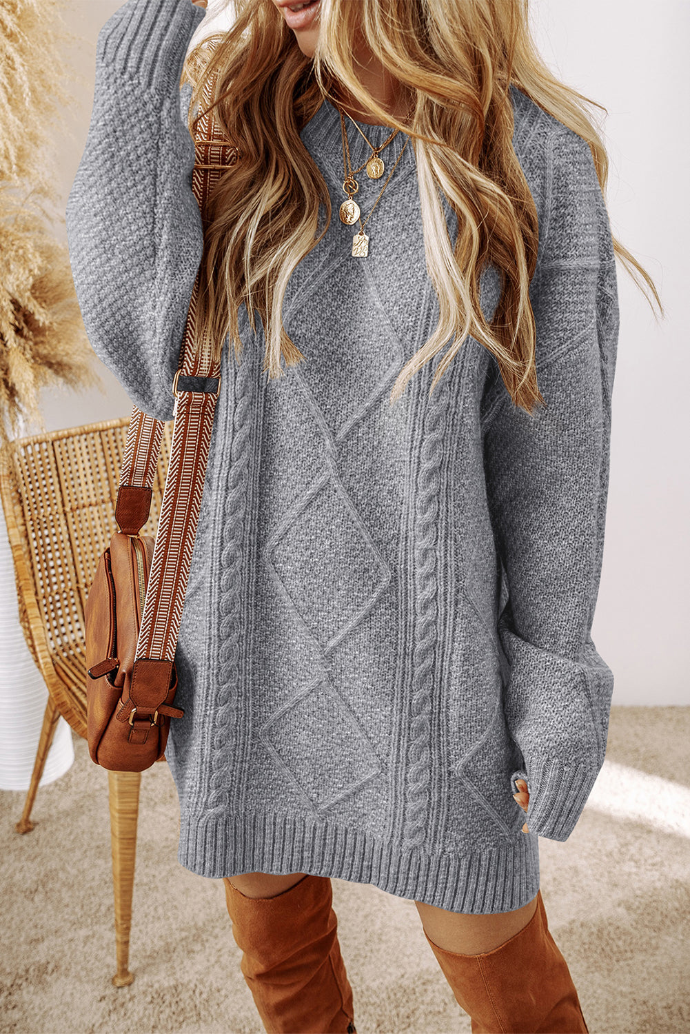 Adalee Shoulder Loose Fit Sweater