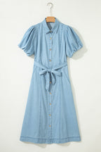 Shiloh Bubble Sleeve Long Dress