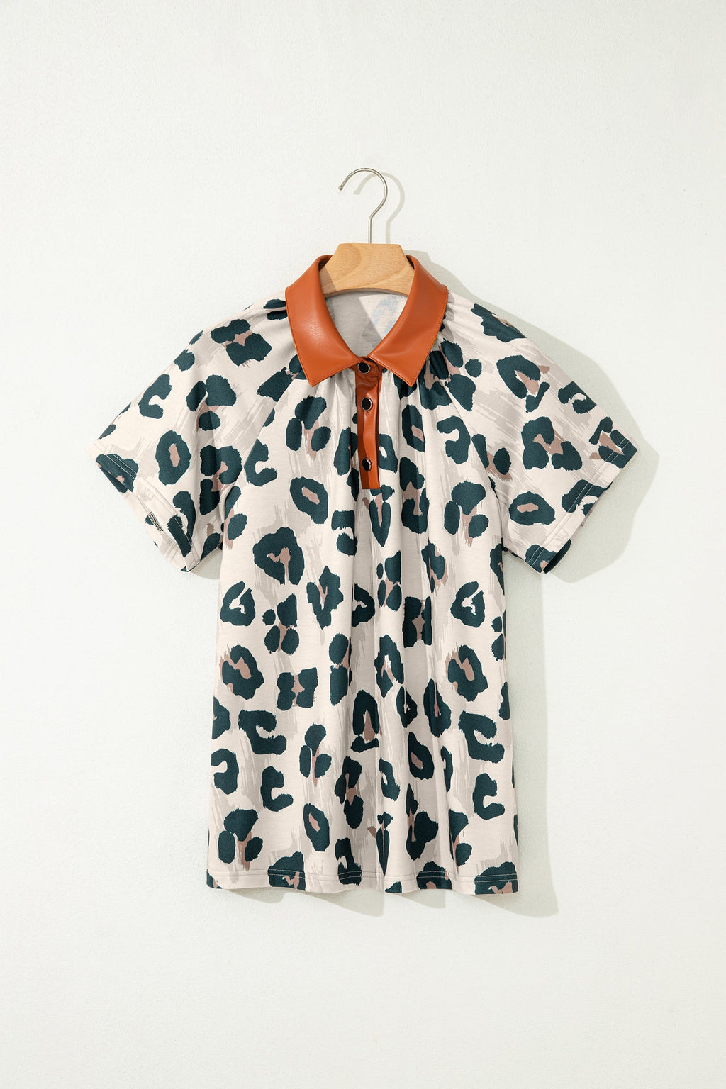 Madelynn Collared Short Sleeve Blouse-3