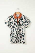 Madelynn Collared Short Sleeve Blouse-3