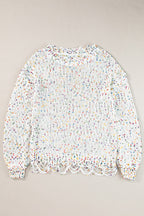 Isabel Confetti Distressed Knit Sweater