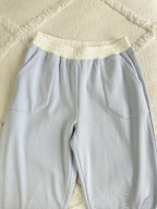 Blue and White Mini Striped Sweatpants