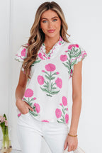 Mariah Detail Short Sleeve Blouse-0