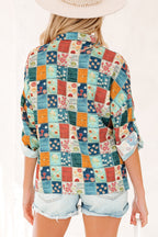 Zyla Up Sleeve Shift Blouse-1