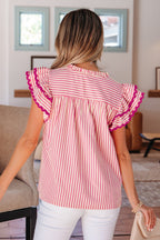 Treasure Ruffled Short Sleeve Blouse-1