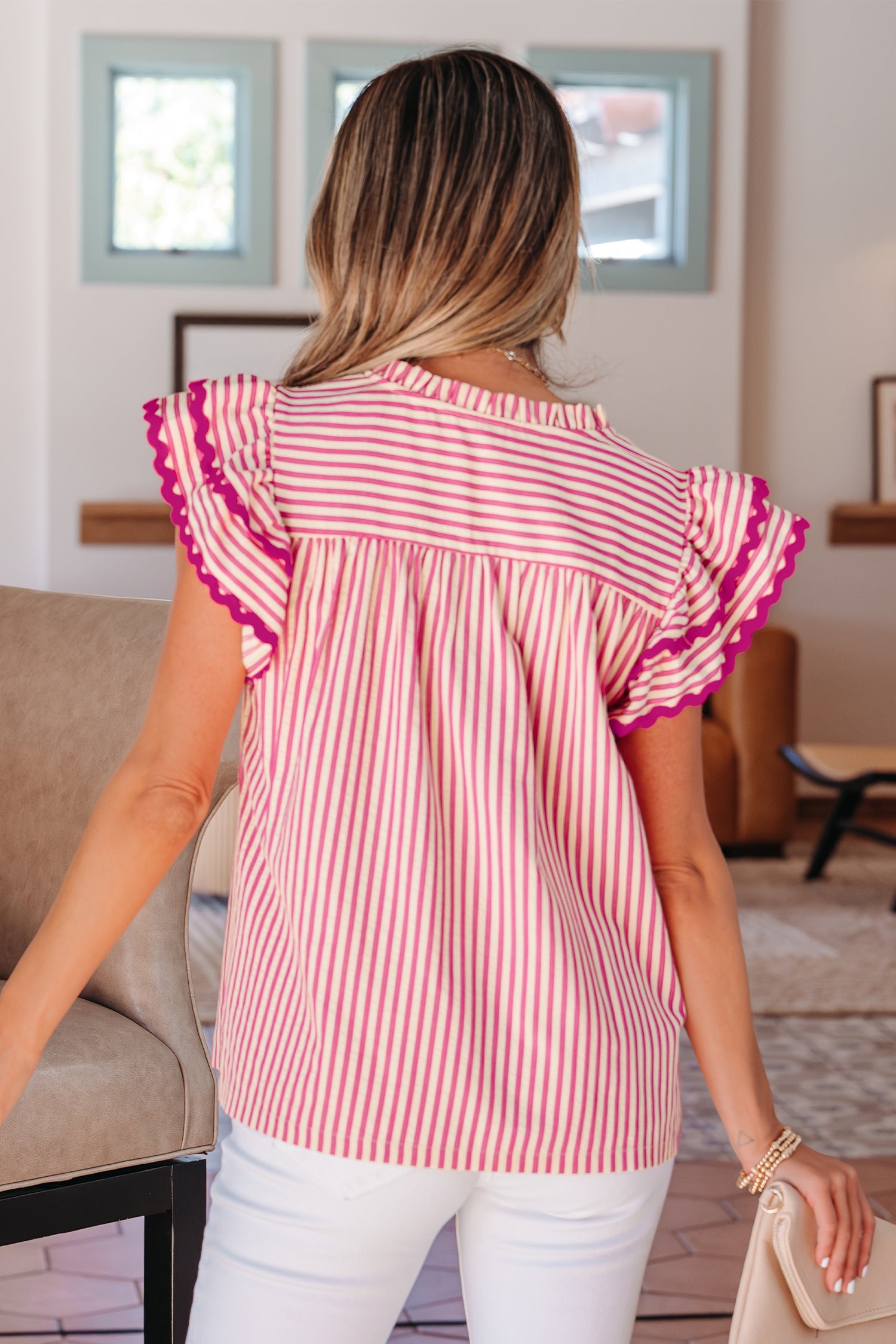 Treasure Ruffled Short Sleeve Blouse-1
