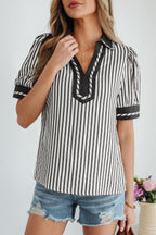 Malaya Short Bubble Sleeve Blouse-2