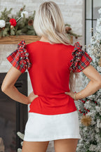 Beatriz Ruffle Short Sleeve PLUS Blouse-1