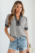 Malaya Short Bubble Sleeve Blouse-0