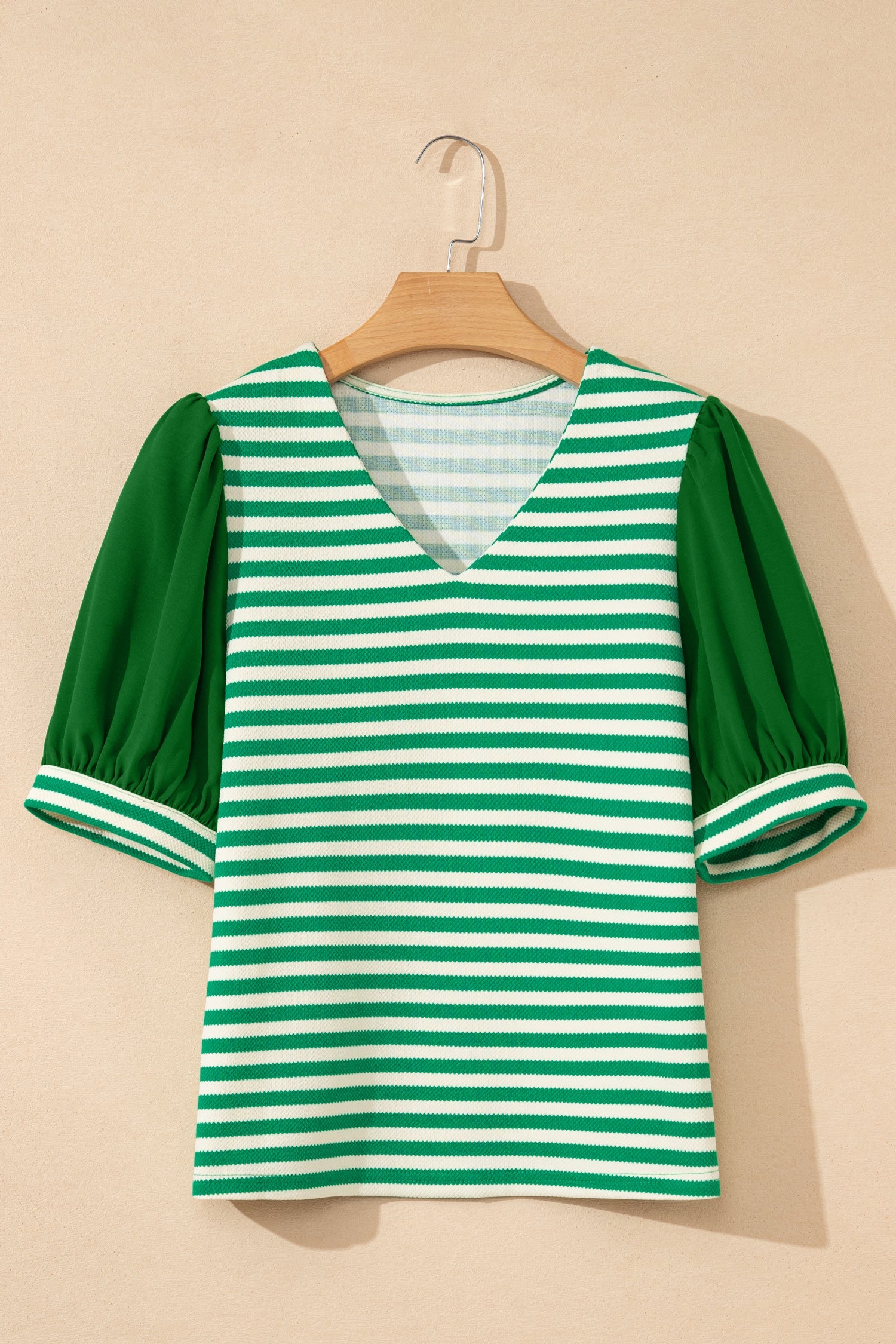 Leighton Short Sleeve Patchwork Blouse-3