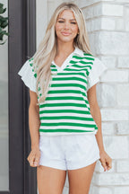 Sawyer Ruffled Short Sleeve Blouse-0