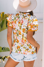 Ailany Short Sleeve Floral Blouse-1
