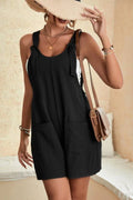 Jumpsuits Rompers For Women Summer Comfortable Casual Suspender Shorts Solid Color Overalls With Pockets Pants