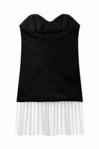 Strapless black Velvet Dress