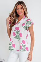 Mariah Detail Short Sleeve Blouse-3