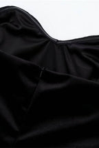 Strapless black Velvet Dress