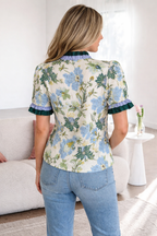 Mila Trim Short Sleeve Blouse-1