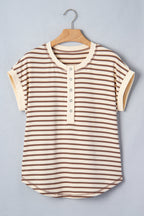 Keira Stripe Half T Shirt
