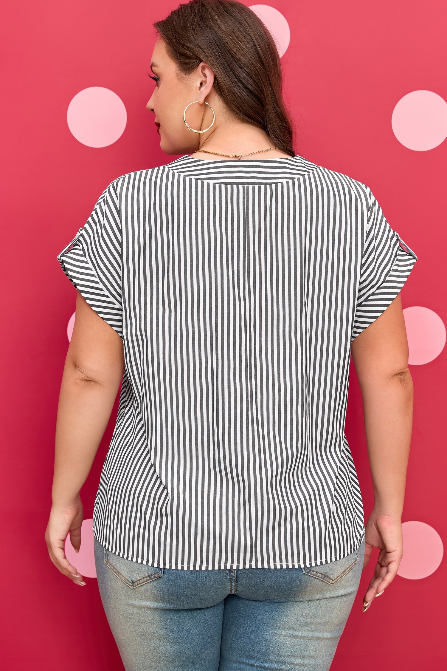 Hope Short Dolman Sleeve PLUS Blouse-1