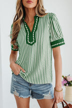 Elora Short Bubble Sleeve Blouse-4