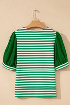 Leighton Short Sleeve Patchwork Blouse-4
