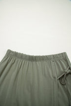 Solid Oversize Tee & Tie-Wrap Mini Skort Set