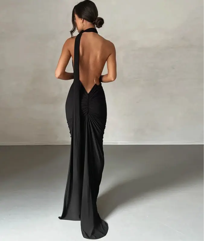 Elegant evening gown for weddings and formal events.