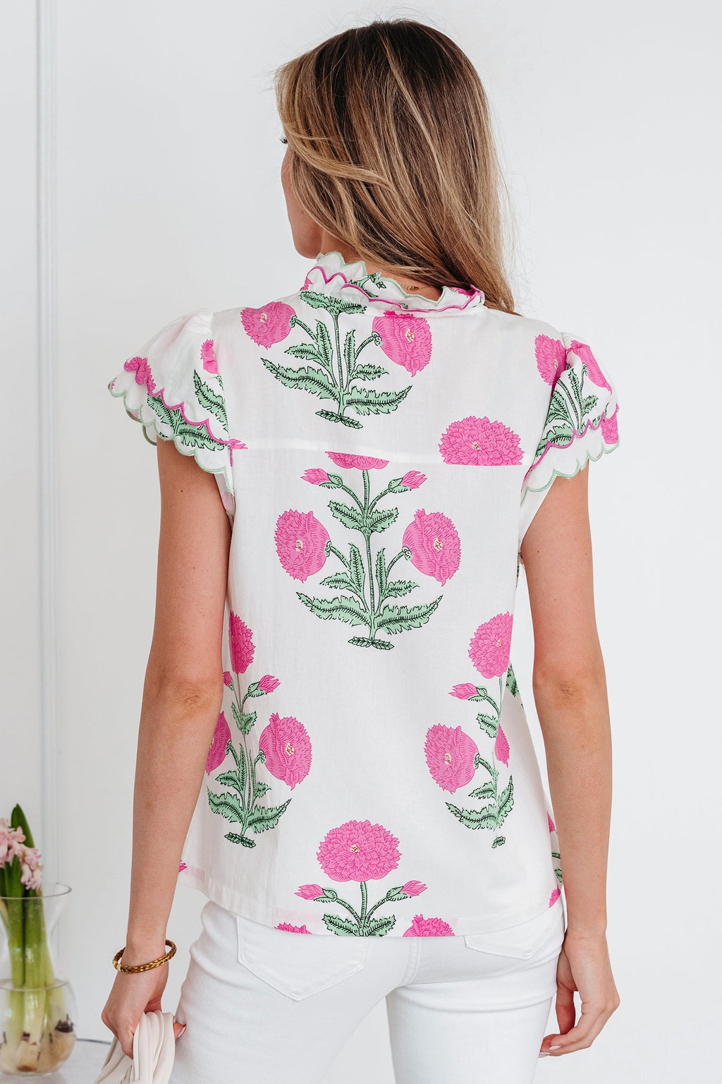 Mariah Detail Short Sleeve Blouse-1