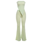 Tube Top High Waist Slim-fit Pants Suit Women