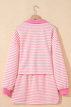 Juniper Stripe Collared Pullover and Skort Outfit