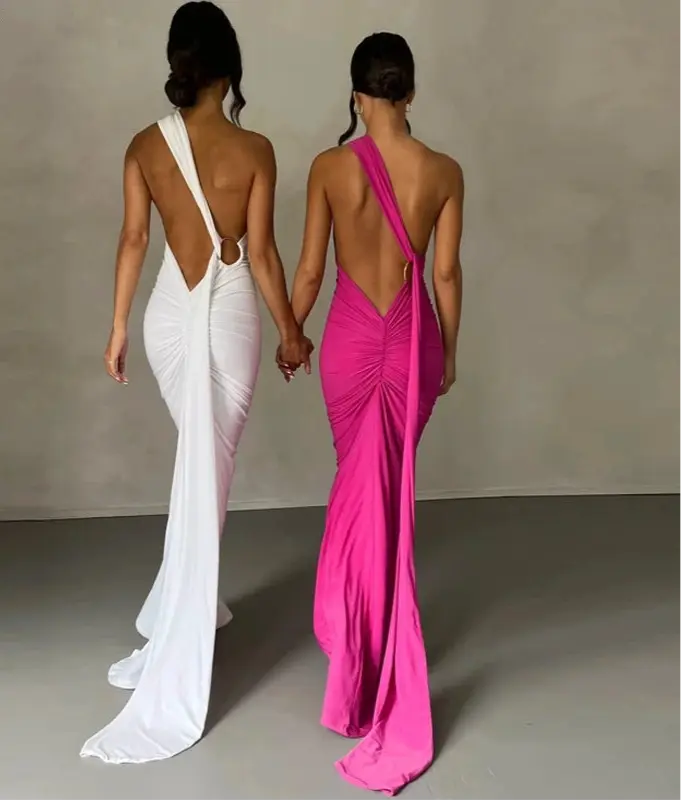 Elegant evening gown for weddings and formal events.
