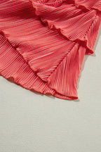 Coral Orange Ruffle Set