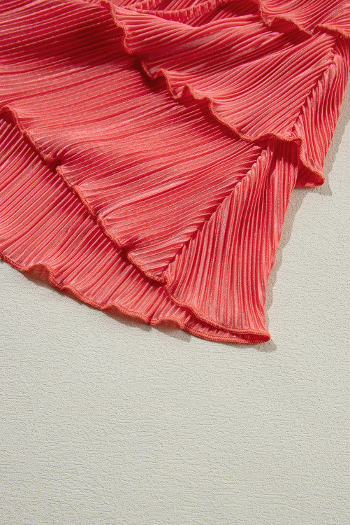 Coral Orange Ruffle Set