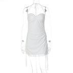 Women Clothing Spring Sexy Halter Strap Skinny Sheath Dress