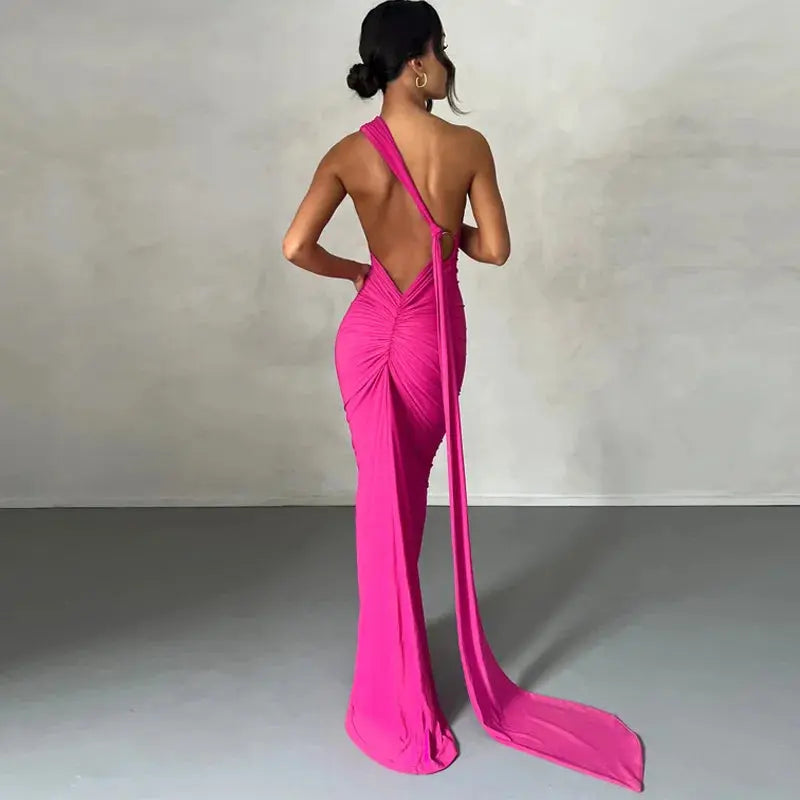Elegant evening gown for weddings and formal events.